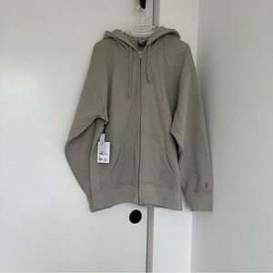 TNA Extra Boyfriend Zip Hoodie in Light Sage